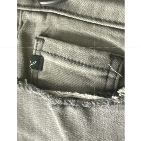 Kancan Jeans Womens 9 Distressed Mid Rise Skinny Charcoal Wash Streetwear Denim - Picture 9 of 12